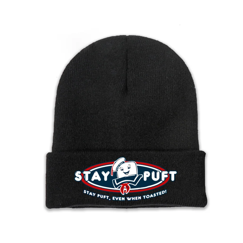 

Knit Hat Ghostbusters 1984 Film Winter Warm Beanie Caps Stay Puft Even When Toasted Men Women Fashion Casual Bonnet