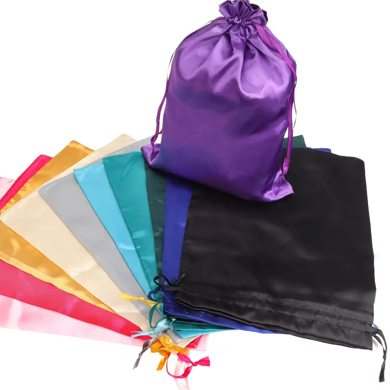 50 шт. атласная сумка для парика оптовая продажа наращивания волос мягкая с