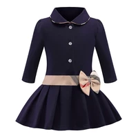 2022 spring autumn new long sleeves a line skirt for girls plaid cotton children clothes girl dress kids wear custome 2 7year