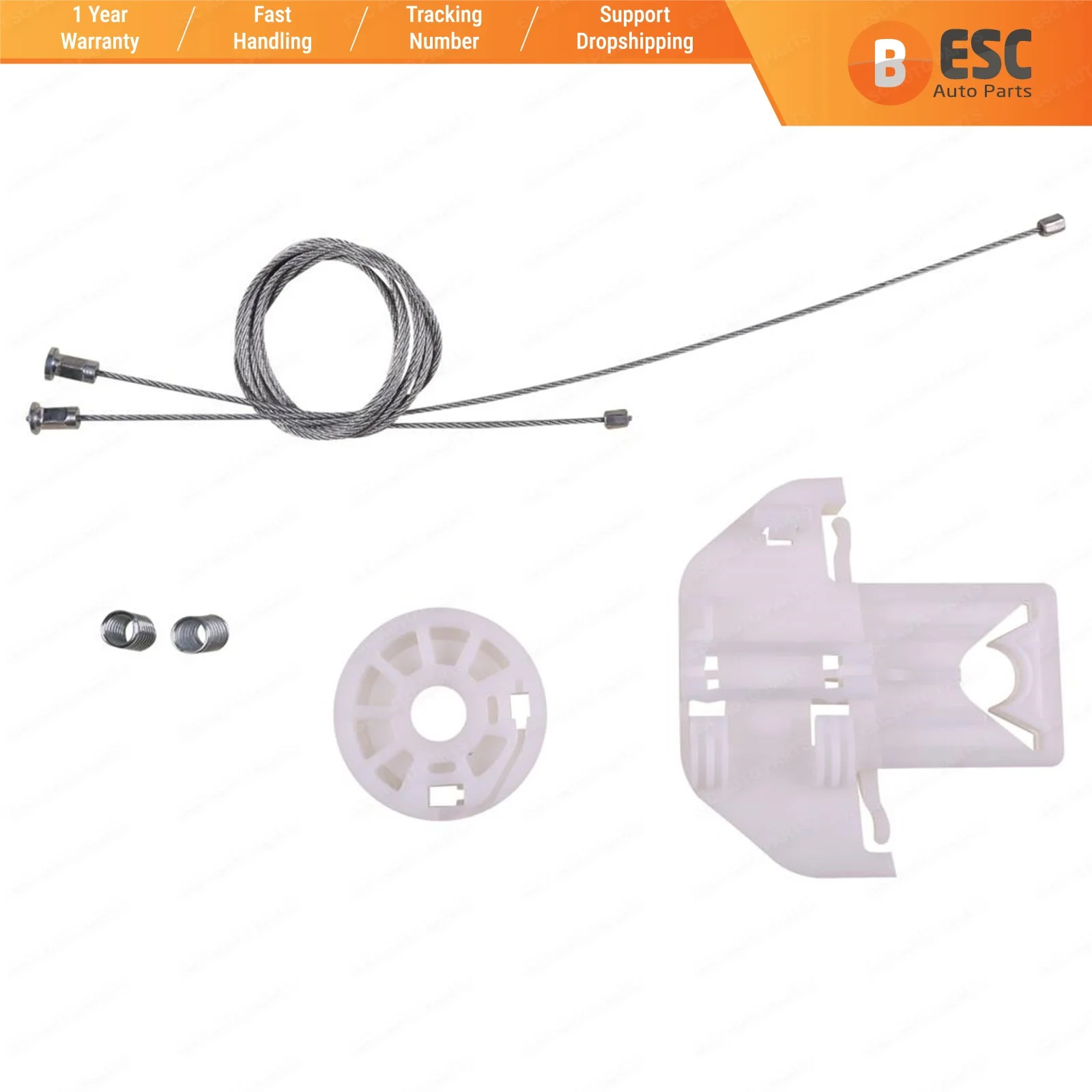

ESC Auto Parts EWR688 Electrical Power Window Regulator Repair Kit Rear Right Door for Jaguar X TYPE 1999-2008 Ship From Turkey