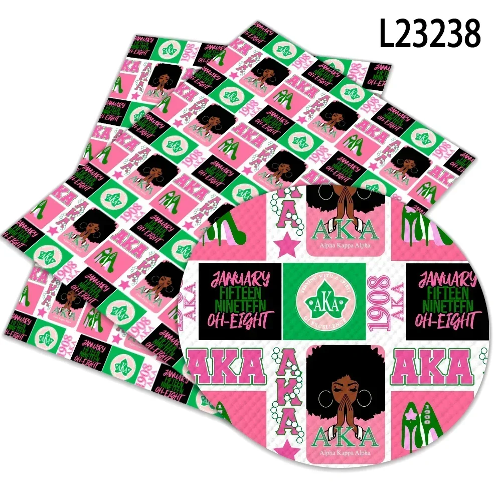Лидер продаж 30*22 см лист Alpha Kappa женское общество узор с принтом искусственная
