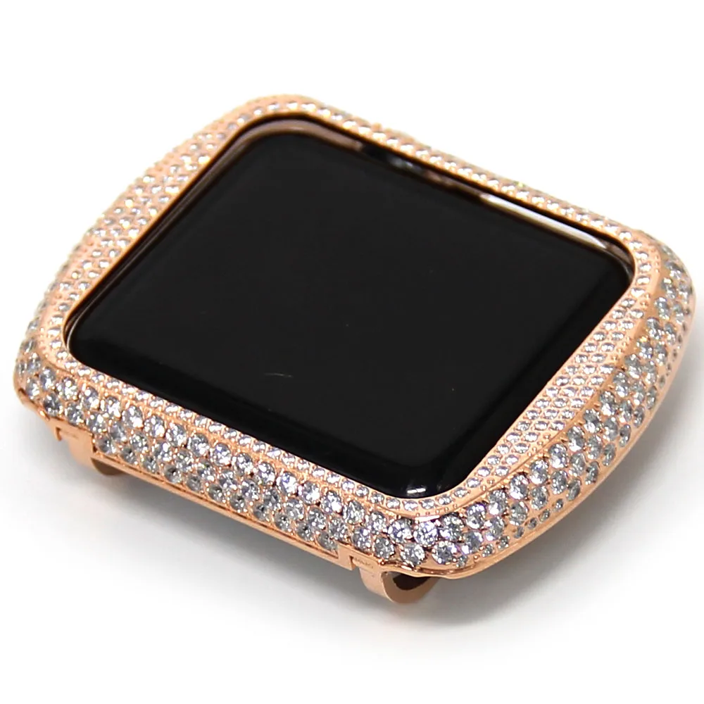 

Для Apple Watch 6 5 4 3 чехол для часов с кристаллами бриллиантами Роскошный чехол класса ювелирных изделий для Apple iWatch 38 40 42 44 мм Рамка для телефона