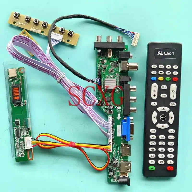 

DVB Digital Controller Board For HV121WX4 LP121WX1 LTD121EXVV USB HDMI-Compatible VGA AV RF 1280*800 LVDS-20Pin 12.1" 1-CCFL Kit
