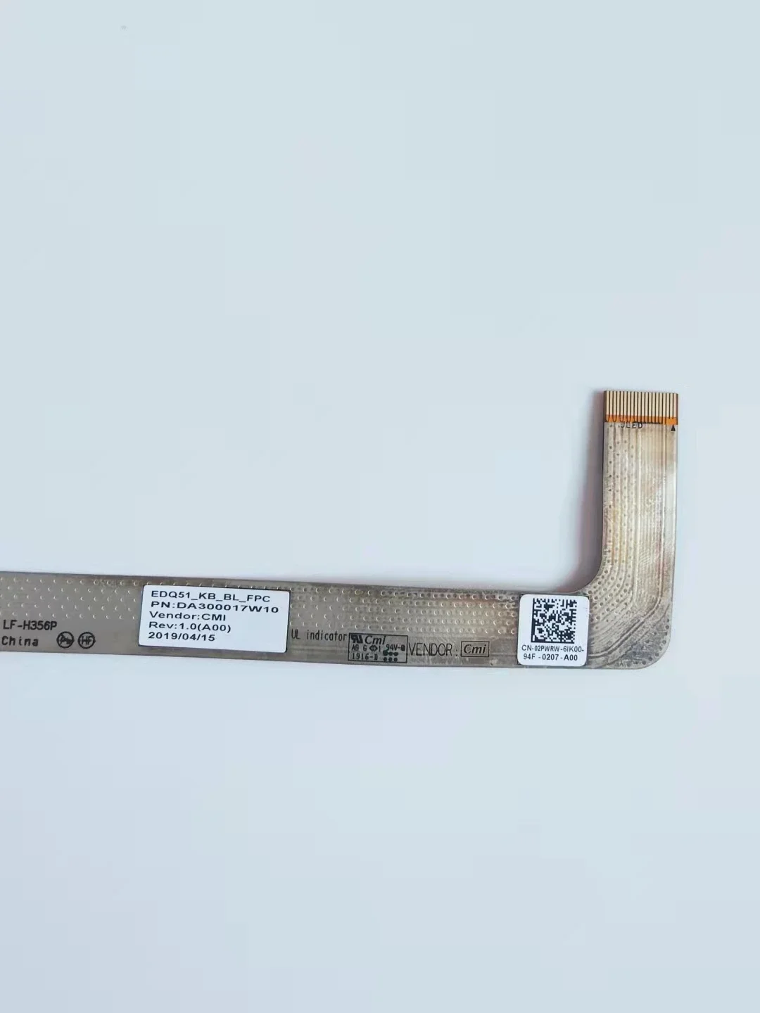 Оригинальный разъем для клавиатуры DELL Alienware M15 R2 R3 кабель FPC EDQ51_KB_BL_FPC DA 300017 W10 LF-H356P