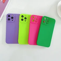 candy color matte back soft silicone phone case for iphone 12 11 13 iphone11 pro x xs max xr 7 8 plus camera protection cover