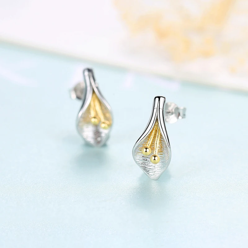 

Женские серьги-гвоздики с цветами, серебро 925 пробы