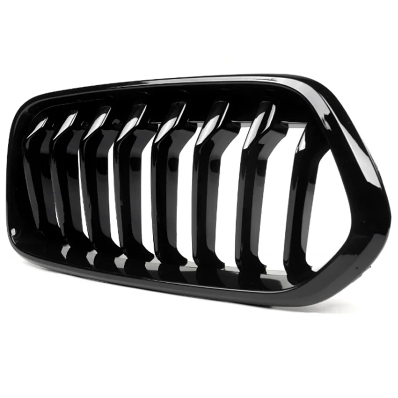 Черный передний бампер Однолинейный гриль почки для-BMW F39 X2 M35I Xdrive20d Xdrive28i Sdrive20i