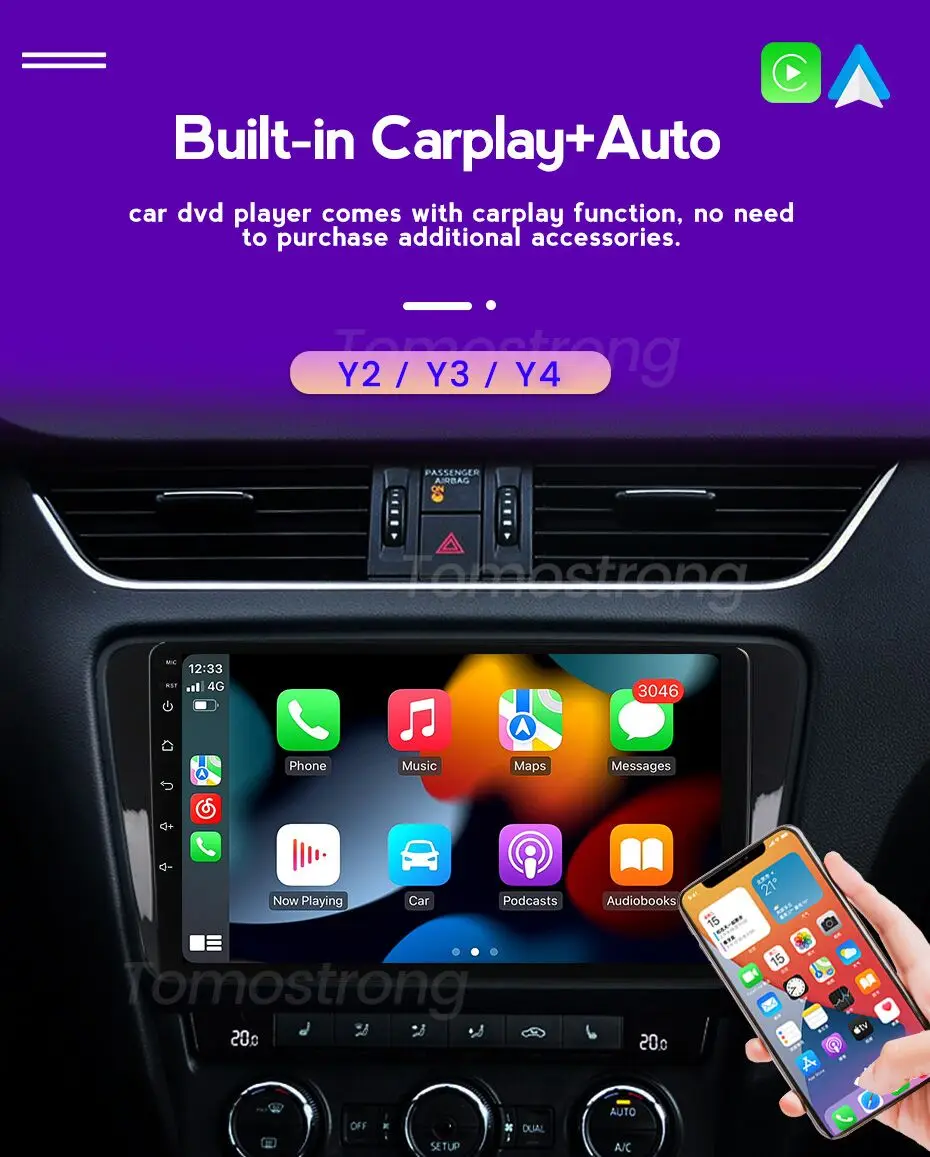 9-дюймовый Android автомобильный радиоприемник с QLED-экраном для Ford Focus C-Max S-Max Fusion Transit