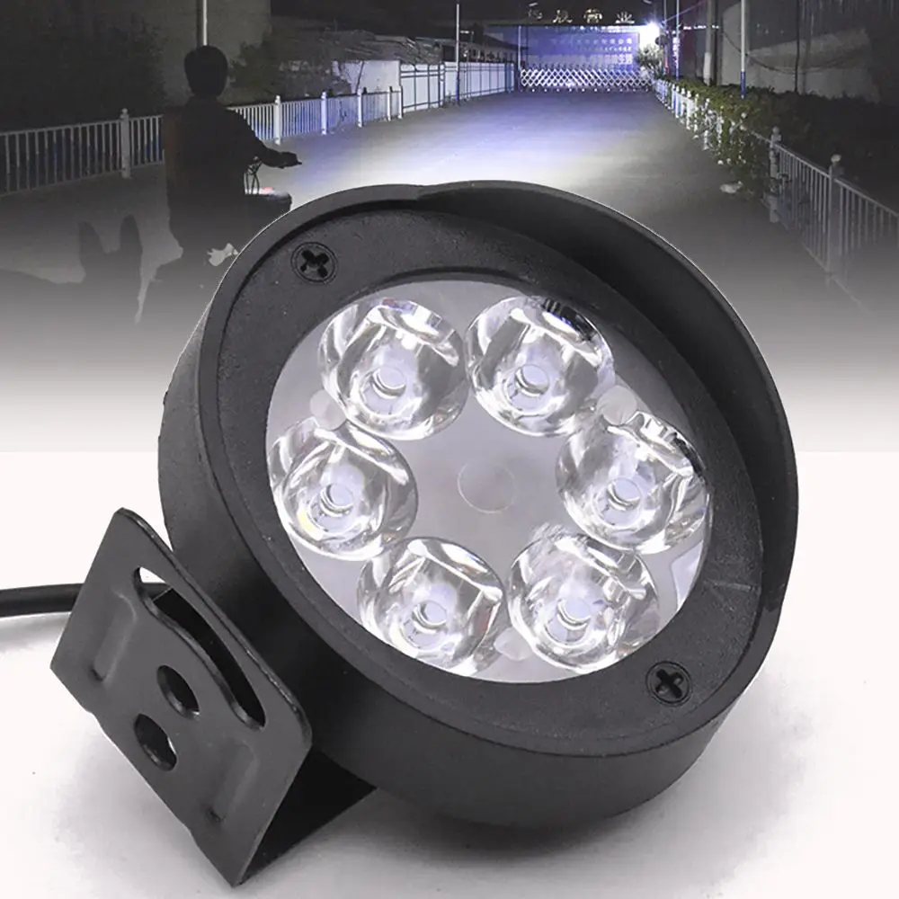 

Refitting Parts Super Bright Auxiliary Headlamp Motorcycle External Spotlight Electric Bicycle Headlight 6 LED Lamps