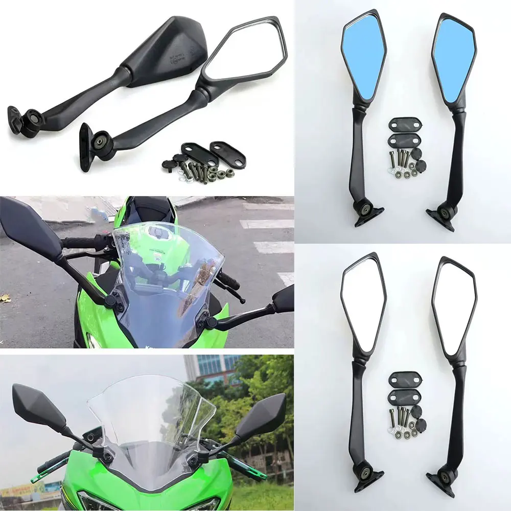 

For Kawasaki Ninja 400 650 Z400 Z650 EX400 EX650 2018 2019 2020 2021 2022 2023 Motorcycle Rearview Rear View Side Mirrors Black