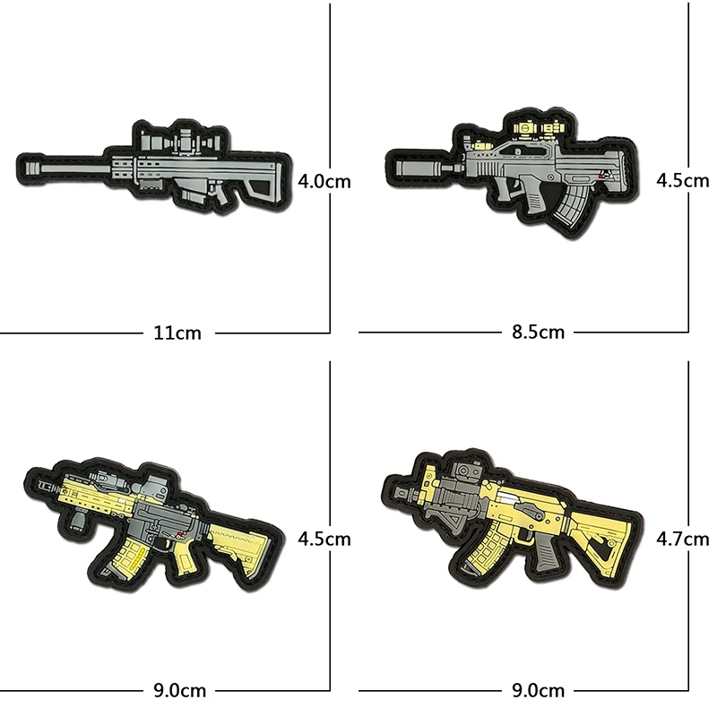 Фото ПВХ Gummi 3d Pistole Gewehr Ваффен ak47 вафель Kugel Airsoft Haken пластырь verschполотенце Abzeichen Kampf №2