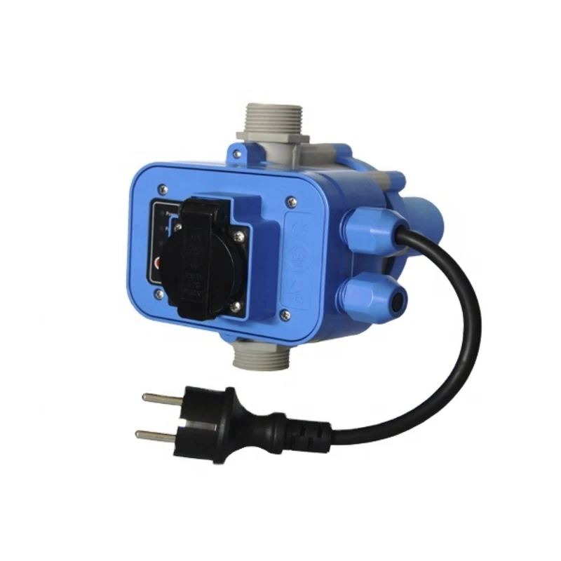Blue big power automatic pressure switch with socket box pressure controller for water pump
