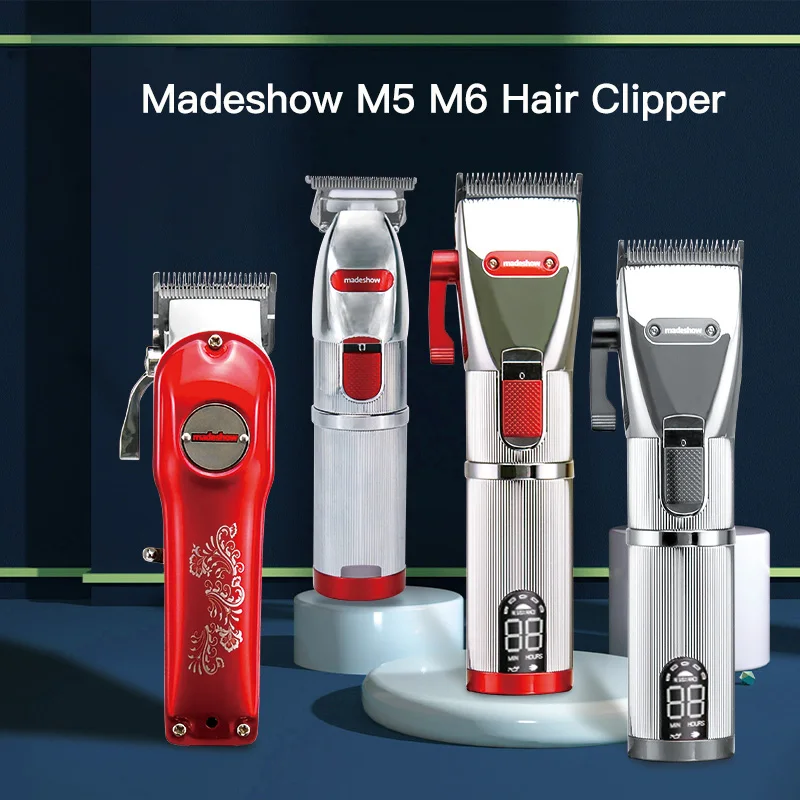 

Madeshow M5 M6 Hair Clipper Hair Trimmer for Men Professional Barber Hair Cutting Machine 7000rpm 2 Gears Finishing Haircut