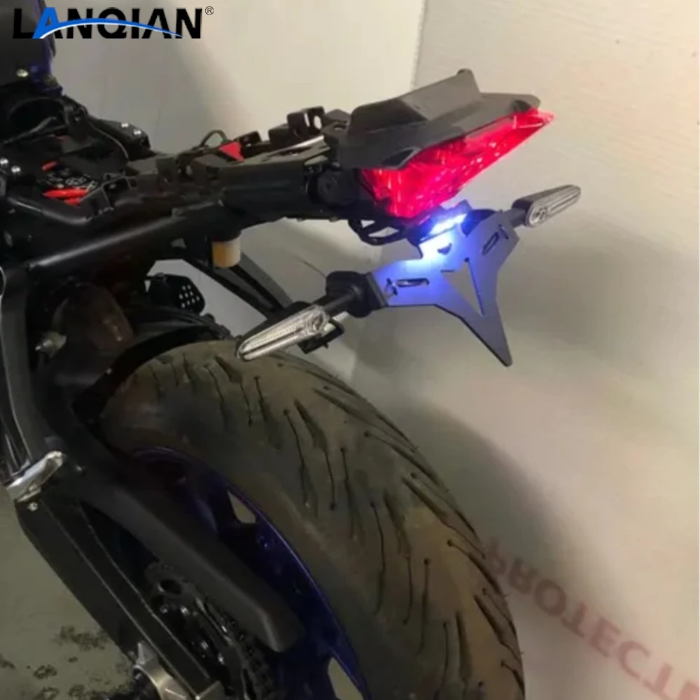 Фото Для Yamaha YZF R7 YZFR7 YZF-R7 2021 2022 2023 2024 2025 2026 задний держатель номерного знака кронштейн R7 аксессуары для мотоциклов №2