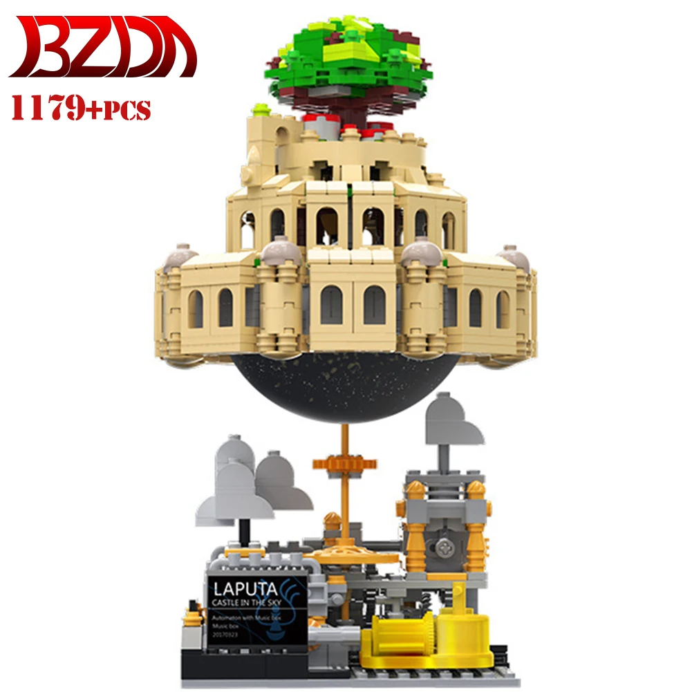 

XINGBAO Ideas Castle In The Sky castle With Music Box Building Blocks Floating Castle City House Architecture Bricks KIDS Toys