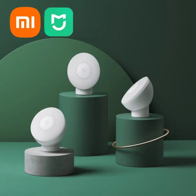

Индукционная лампа Xiaomi Mijia для людей, поворот на 360 градусов, свободный Ночной светильник, приложение, интеллектуальное Автоматическое зате...