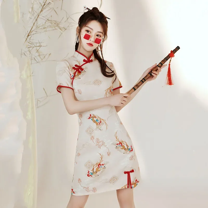 Женское винтажное платье Cheongsam в этническом стиле