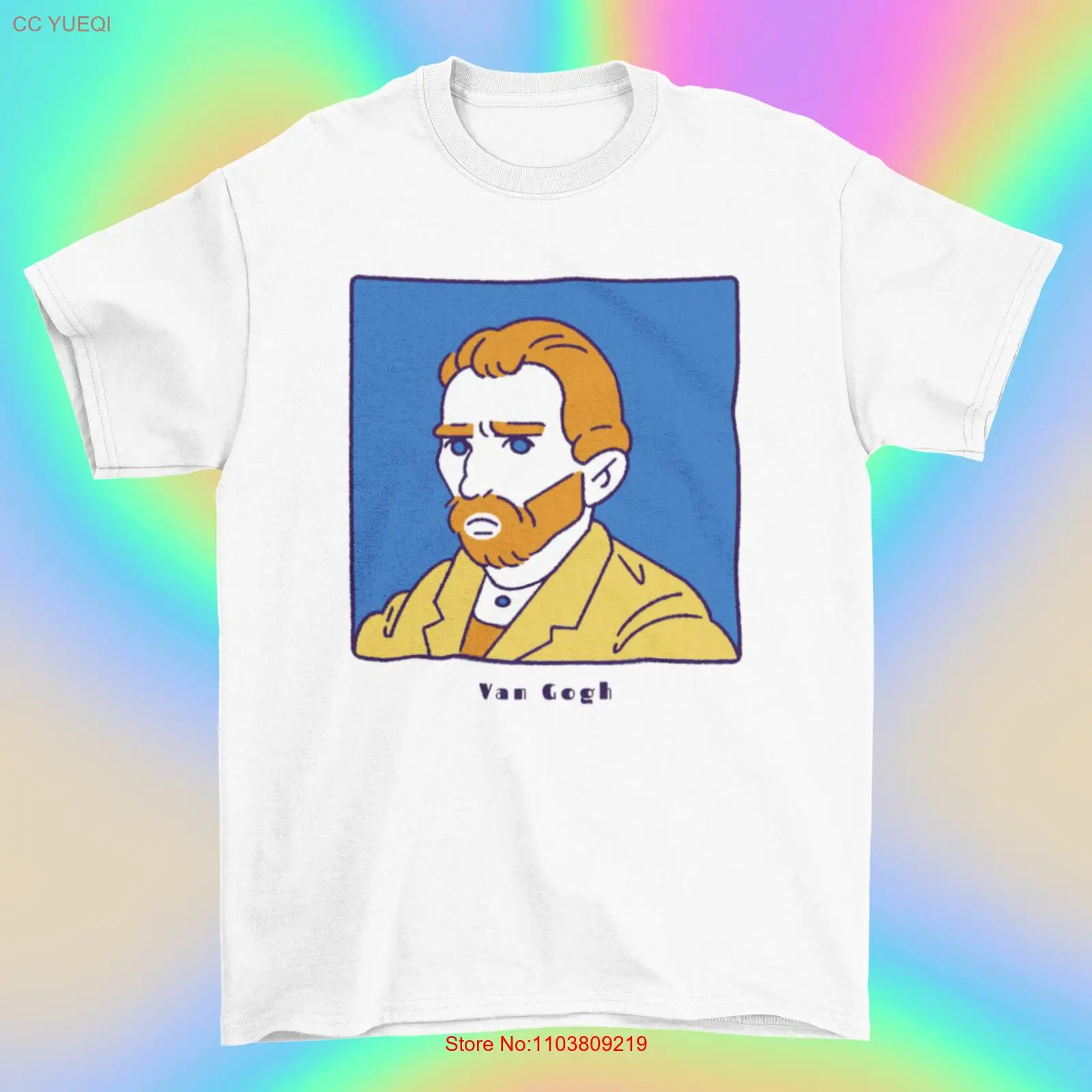 Футболка Ван Гога | Автопортрет Художественная ФУТБОЛКА Винтажная Ретро