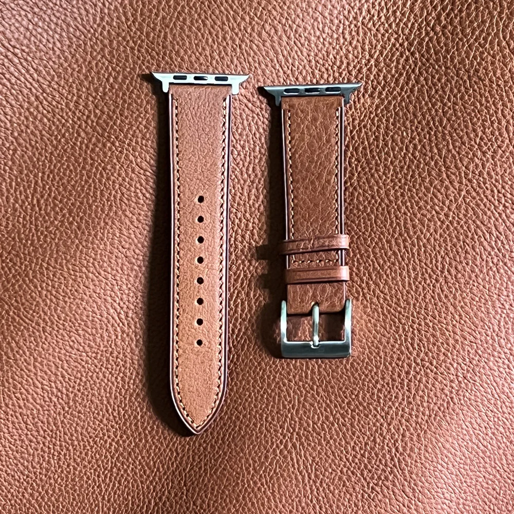 Фото Ремешок YMW из натуральной кожи для Apple Watch Band 45 мм 44 мм 49 мм 41 мм №3