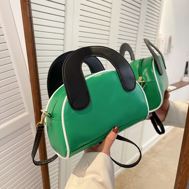 

Retro Contrast Color Crescent Luxury Bag Woman Crossbody Bags 2022 New Casual Shoulder Messenger Bag Western-style Armpit Bag