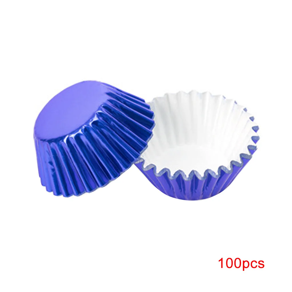 

100pcs Paper Cupcake Cup Aluminium Foil Muffin Baking Cups Liners Cupcakes Case Container