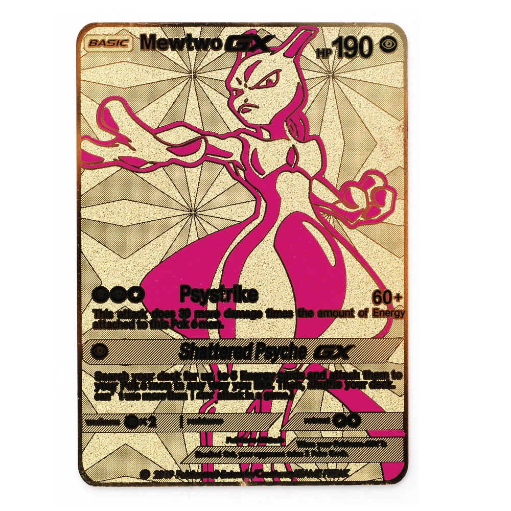 Карты Pokemon Metal Vmax GX Energy Card Charizard Pikachu редкая коллекция Боевая тренировочная карта
