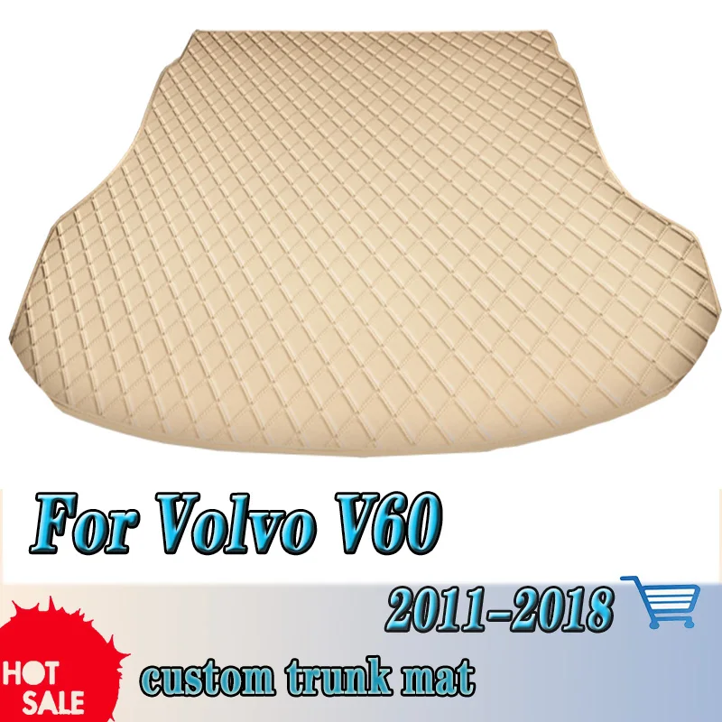 

Пользовательский водонепроницаемый коврик для багажника автомобиля, подкладка для багажника автомобиля, подкладка для груза, коврик, протектор, подходит для Volvo V60 2011 2012-2018