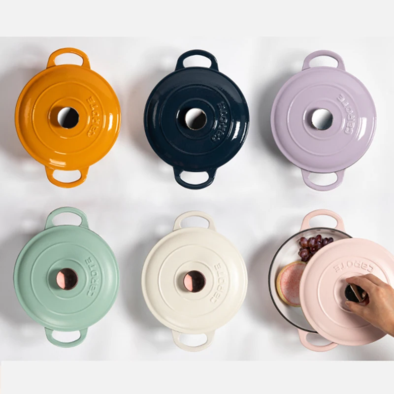 

Enamel Soup Pot Multifunction Stew Non Stick Soup Pot Stock Stew Pot Juego De Ollas De Cocina Kitchen Accessories Enamel