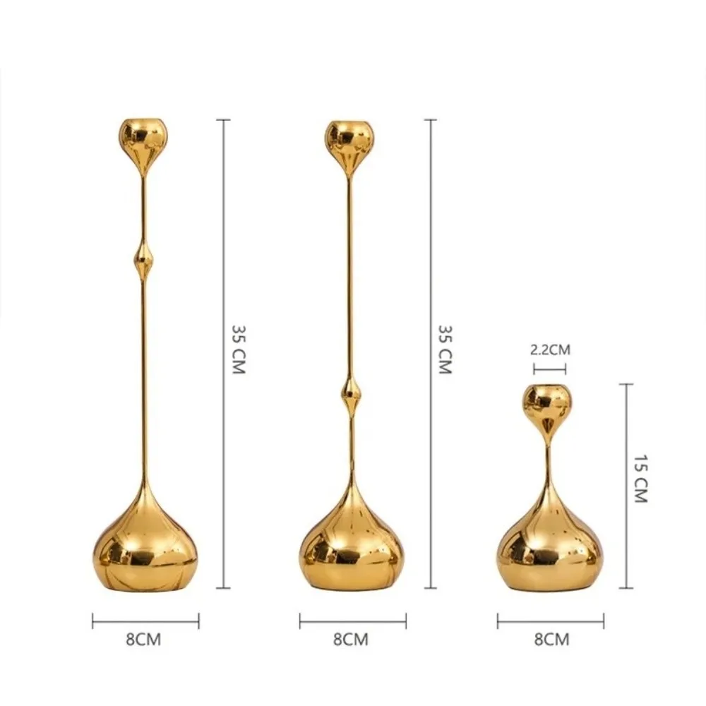 Металлические подсвечники серебристые, золотые, черные