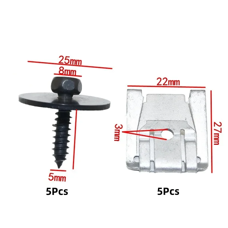 

Автомобильные саморезы для защиты резервуара для воды, U-образные металлические зажимы крепления для Mercedes-Benz C180, C200, C260, E200, E260, GLK