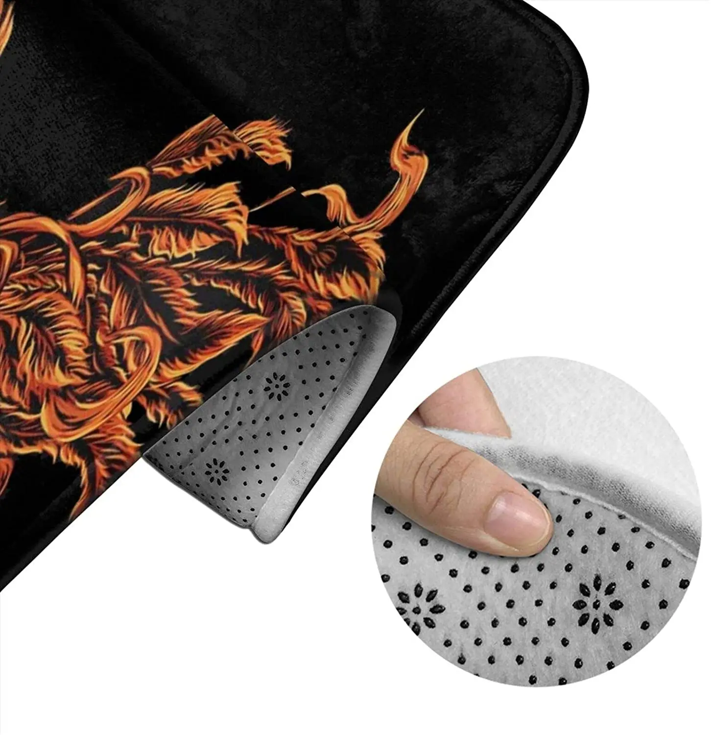 

Phoenix Fire Bird and Character Tattoo Japanese Chinese Legend Rugs Memory Foam Mat Set Toilet Seat Cover Bath Mat Lid cover