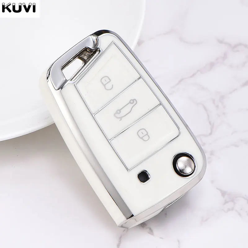 

Горячая Распродажа: Чехол-флип Из ТПУ Для Автомобильного Ключа VW Volkswagen Golf 7 MK7 Tiguan MK2 SEAT Ateca Leon FR Ibiza S...
