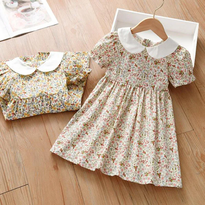 

Kids Baby Girls Dress New 2022 Summer Kids Baby Girls Short Sleeve Printing Dress Kids Baby Girls Children Clothes Dress