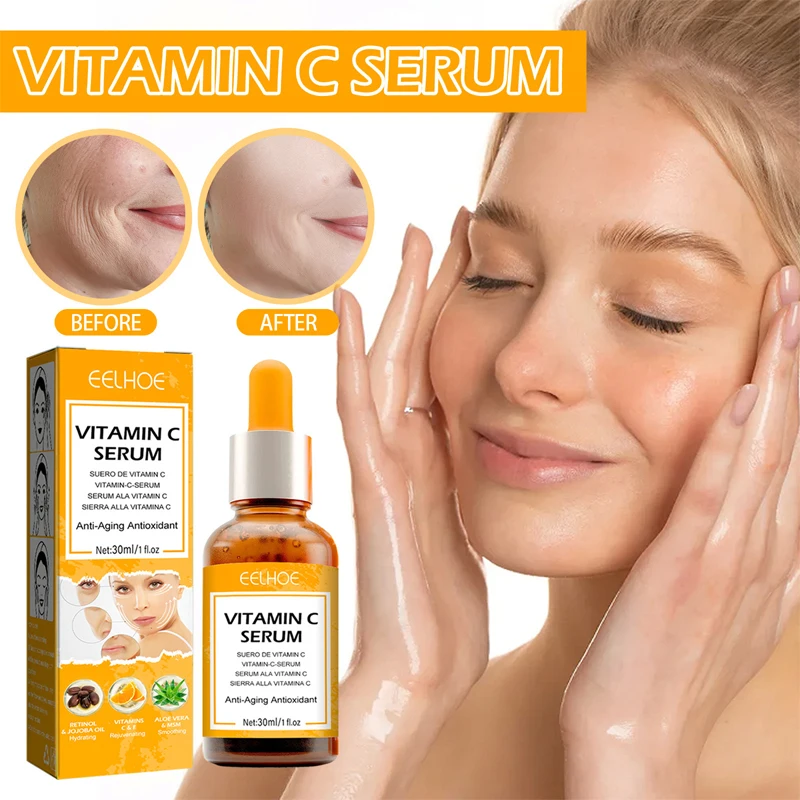 

Vitamin C Wrinkles Removal Serum Lifting Firming Anti Aging Fade Fine Lines Brighten Moisturizing Nourish Essence Skin Care 30ml