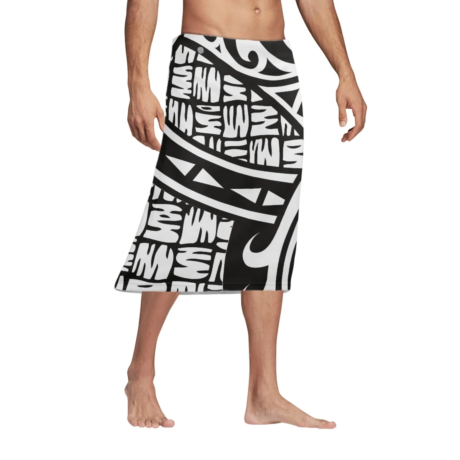 

Полинезийские племенные тату-принты понпей тотем, новая летняя Мужская винтажная художественная короткая юбка с тату-принтом, свободная уличная одежда, юбки