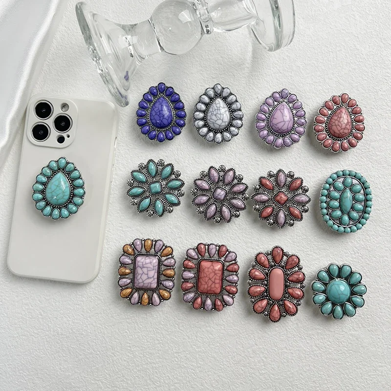 Винтажная бирюзовая расширяющаяся подставка для телефона кольцо на палец