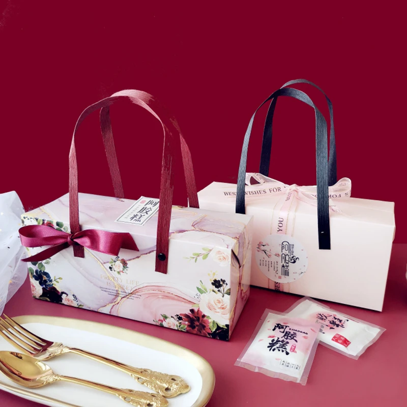 

10pcs Cake Boxes Wedding Birthday Chocolate Gift Box Baking Bread Biscuit Candy Baby Shower Decoration Dessert Packaging