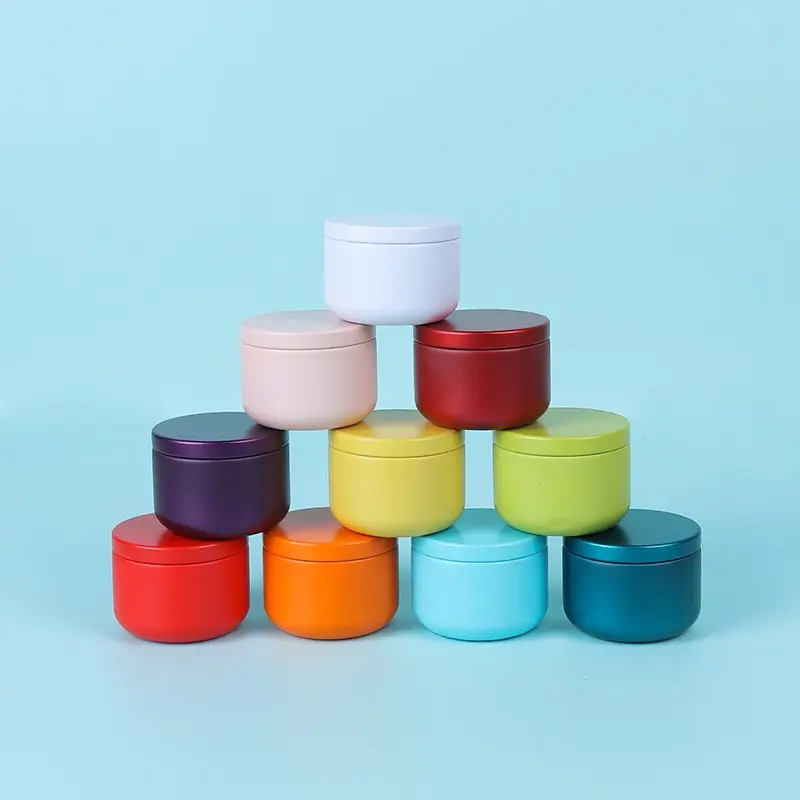 

10pcs Round Aluminum Candle Tin Jar Portable Travel Cosmetic Container Solid Aromatherapy Sealed Oil Cream Pot Tea Cans