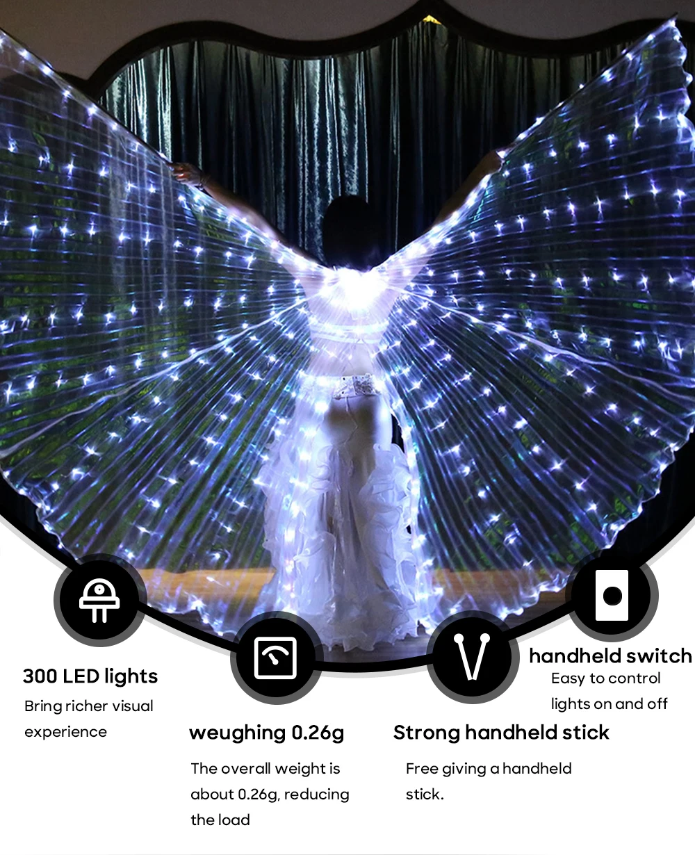 Светодиодные Крылья для танцев Super Alas Isis аксессуары крылья бабочки костюм