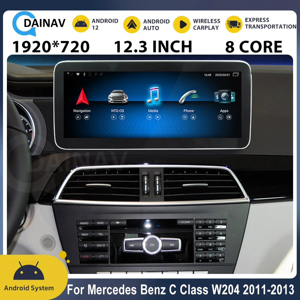 

Автомобильный мультимедийный плеер Qualcomm 662 для Mercedes Benz C Class W204 2011-2013 CarPlay, радио, Android, GPS-навигация