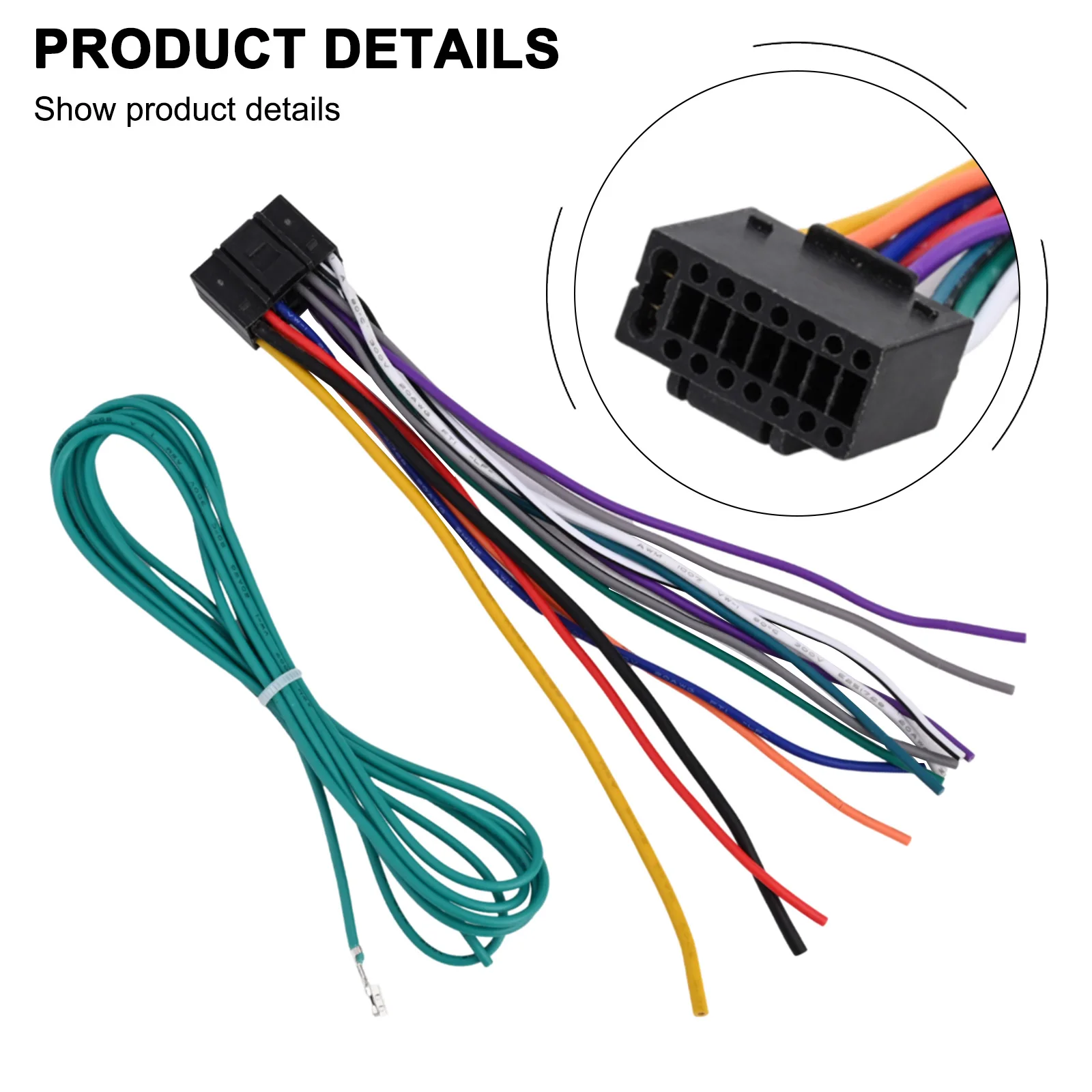 

Для Kenwood для автомобильных аудиосистем, жгут проводов автомобильной аудиосистемы, автомобильная стереосистема, как показано на рисунке, высокая совместимость, надежный аудиосигнал