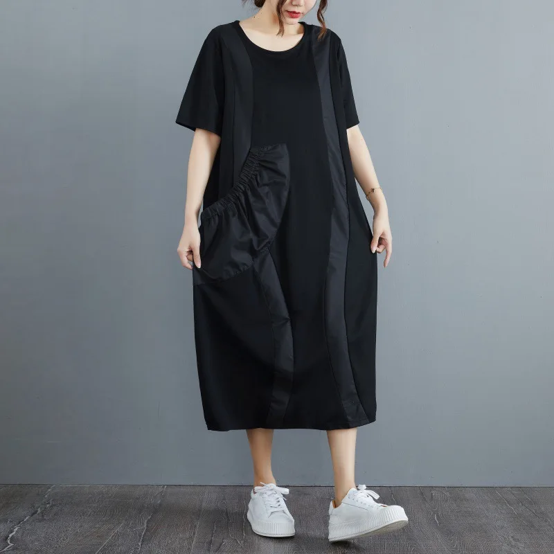 

Dresses for Women 2023 Chic and Elegant Cotton and Linen Round Neck Vintage Robe LOOSE Women's Summer Long New In Dresses