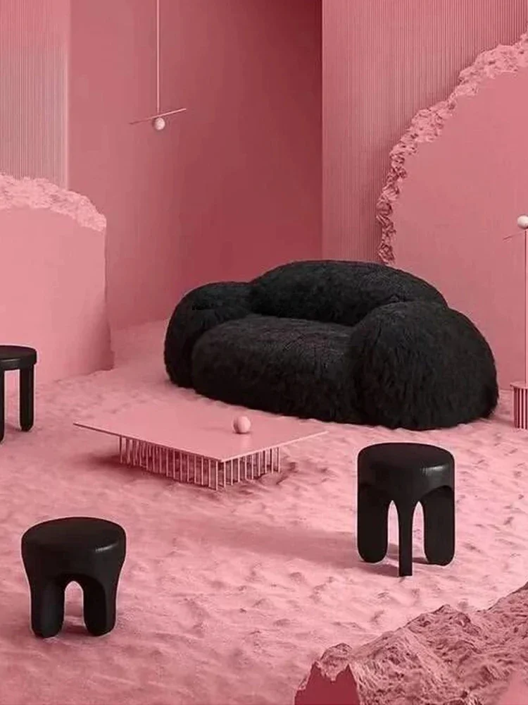 Ленивый диван татами девочка розовый плюшевый простой современный гостиная