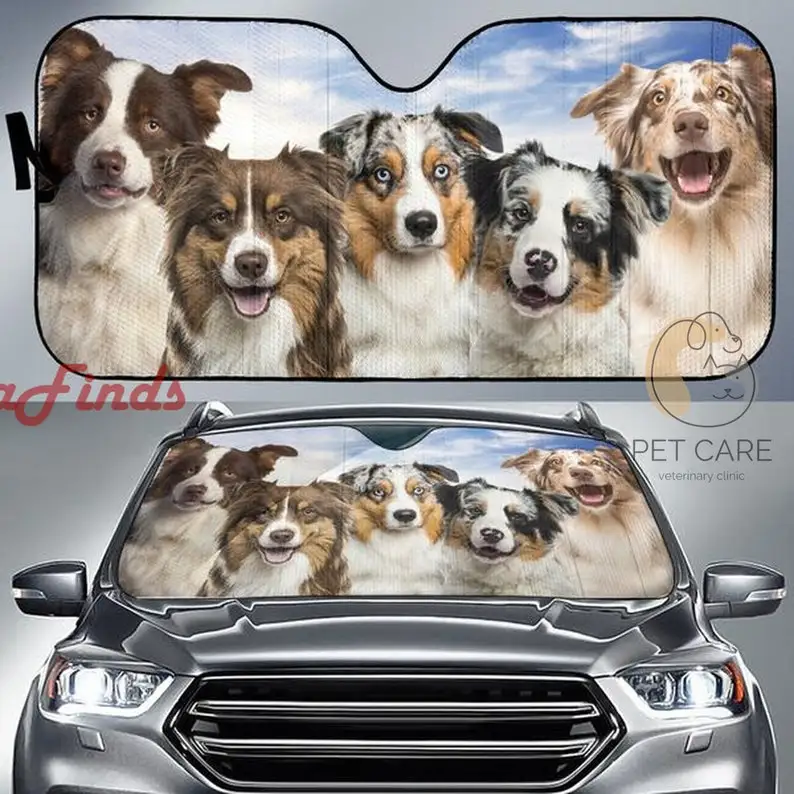 

Australian Shepherd Face Auto Sun Shade Amazing Best Gift Ideas 2022