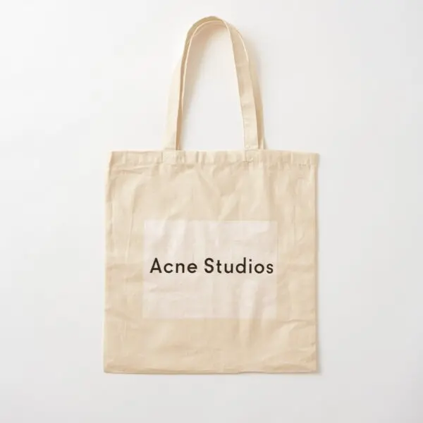 

Acne Studios Cotton Canvas Bag Travel Ladies Shoulder Bag Women Fabric Handbag Unisex Tote Printed Casual Grocery Reusable