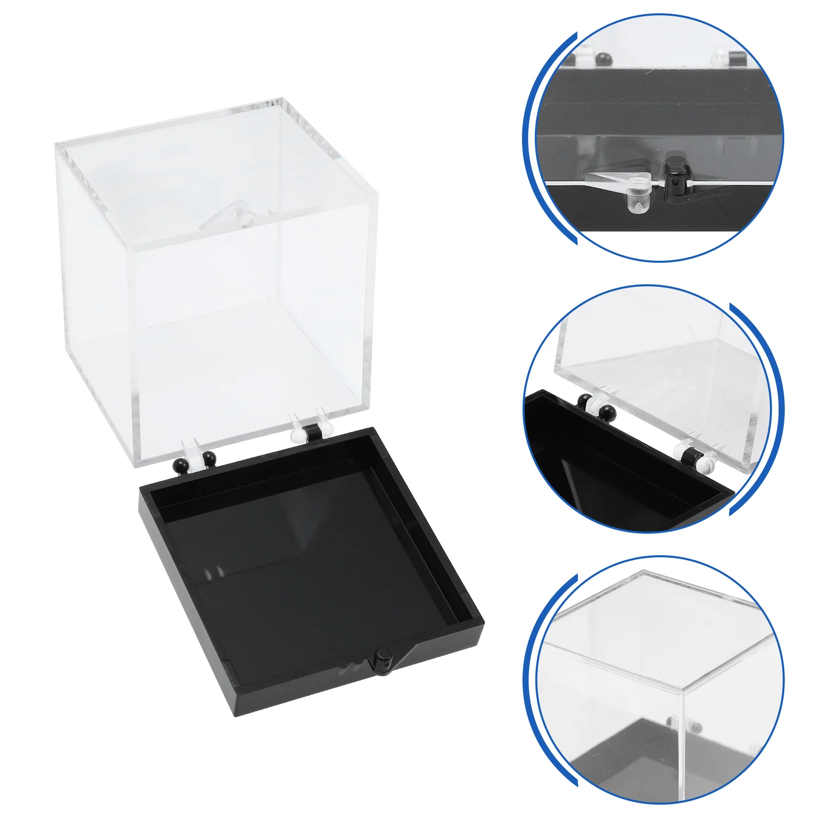 

8 шт. минеральный Стандартный Витринный ящик, прозрачный образец, практичный пластиковый контейнер для статуэтки