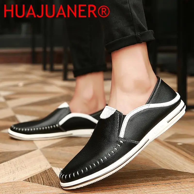 

Elegant Shoes Men Classic Dress Loafers Brand Shoes Genuine Leather Casual Footwear Male Formal Moccasins Driving Penny Shoes
