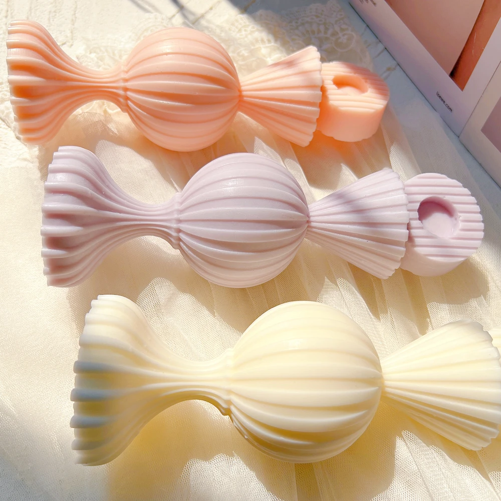 

Trendy Geometry Art Pillar Candle Silicone Mold Creativity Irregular Sculptured Handmade Candy Soy Wax Candle Making Tool