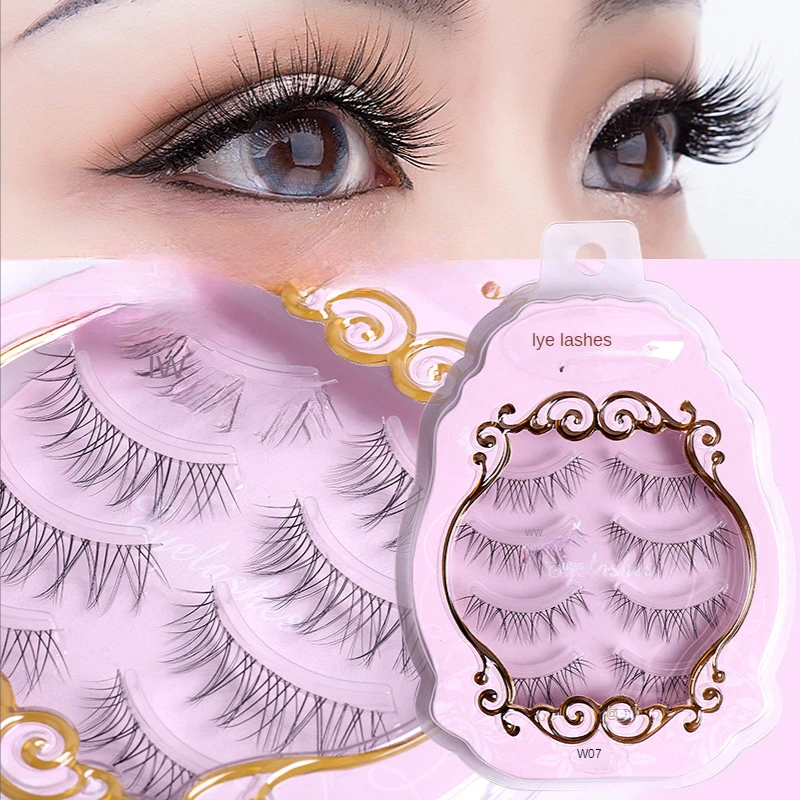 

4Pairs 3D Fairy False Eyelashes Makeup Kit Mink Lashes Extension Cute Girl Eye Lashes Short Eyelashes Lolita Sunflower Eyelashes