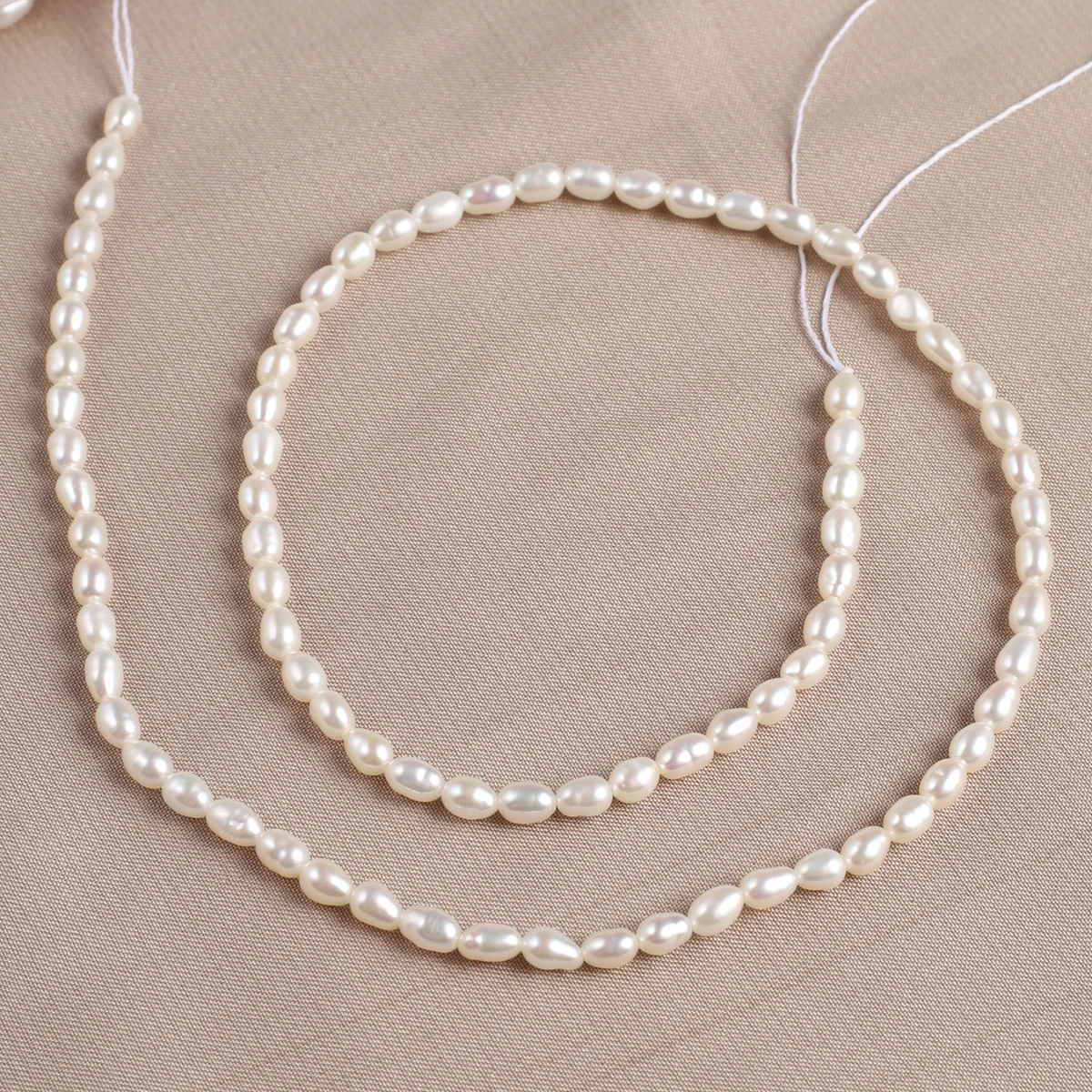 AAA Natural Freshwater Mini Pearl Beads Rice Shape 3-3.5mm High Quality Bead for Jewelry Making Diy Women Necklace Bracelet
